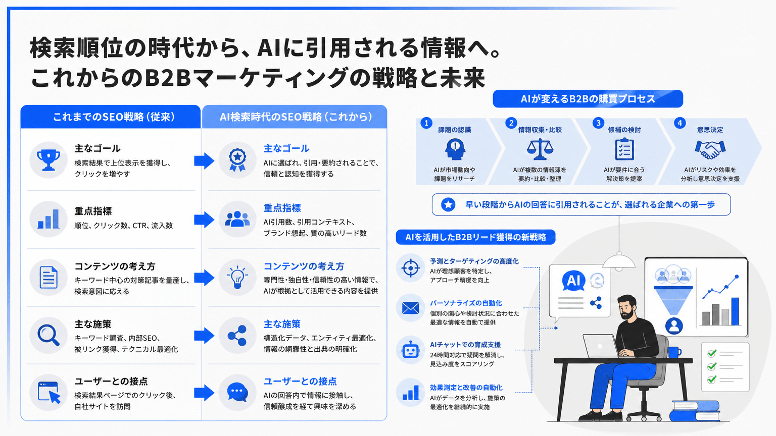AI検索時代のSEO:従来の戦略からの脱却とBtoBマーケティングの未来