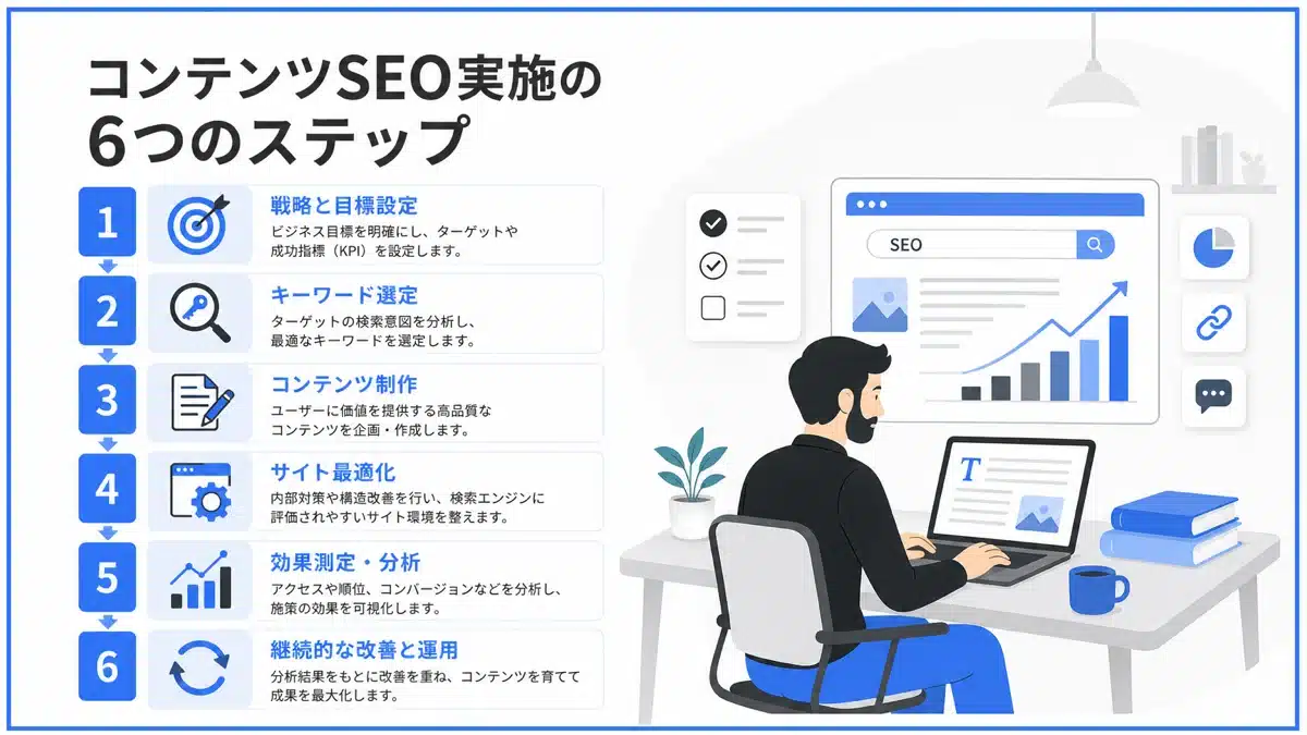 コンテンツSEO導入の6ステップ | テクロ株式会社 コンテンツSEO導入の6ステップ